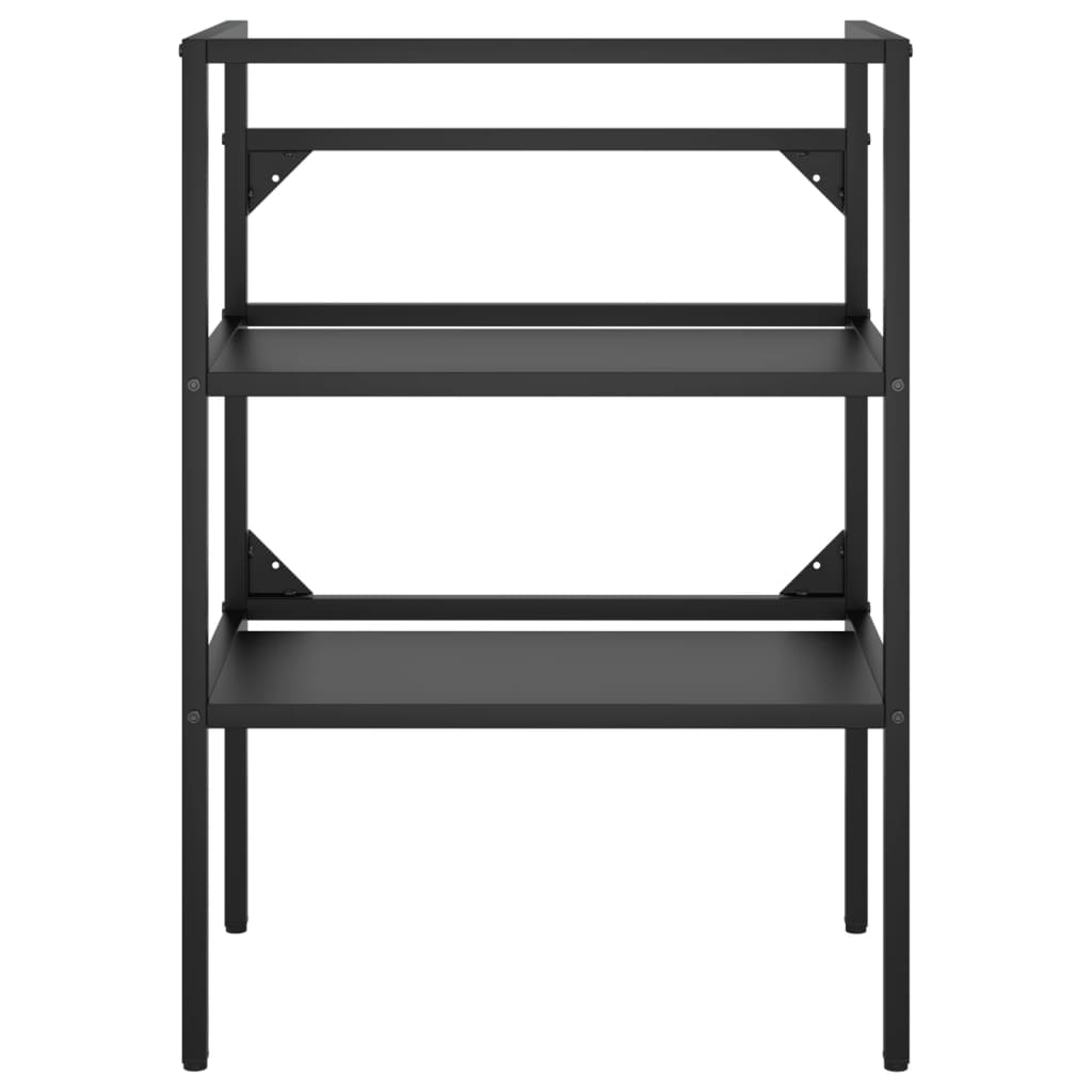 Badezimmer Waschtischgestell Schwarz 59x38x83 cm Eisen